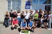 Die Gruppe am Bildungszentrum in Perejaslaw-Chmelnitzki